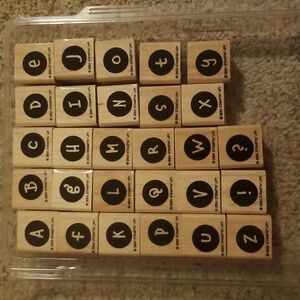 Stampin Up Alphadots stamp set.